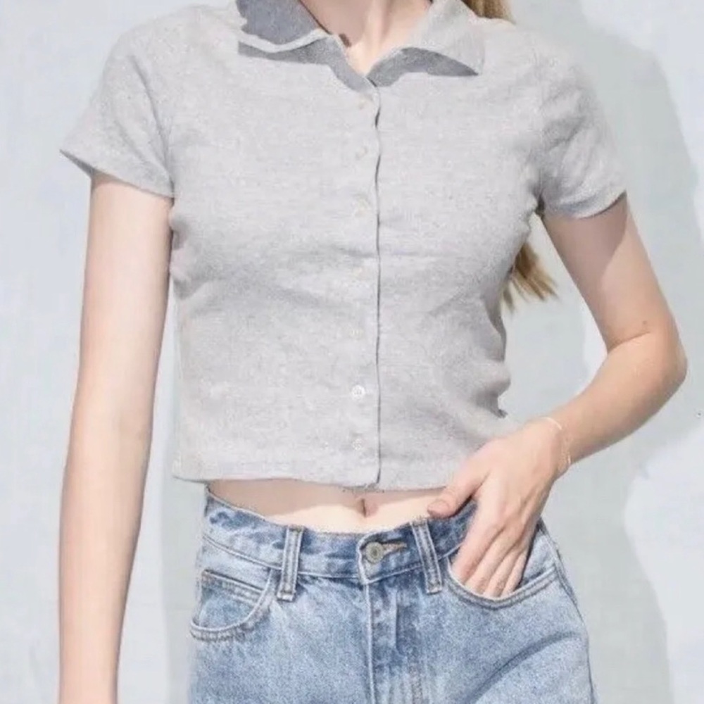 ✨BNWOT Brandy Melville / John Galt Grey Caroline Top